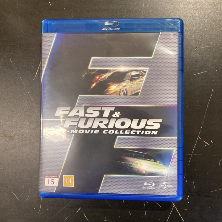 Fast & Furious - 7-Movie Collection Blu-ray (M-/M-) -toiminta- (huom! kotelon lukitus rikki)